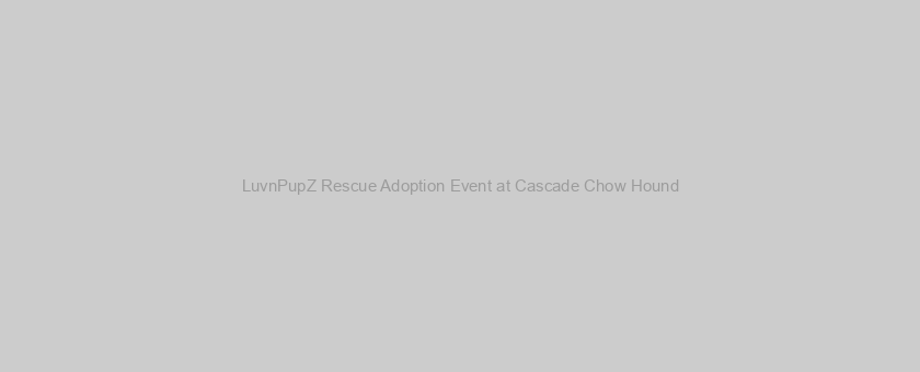 LuvnPupZ Rescue Adoption Event at Cascade Chow Hound